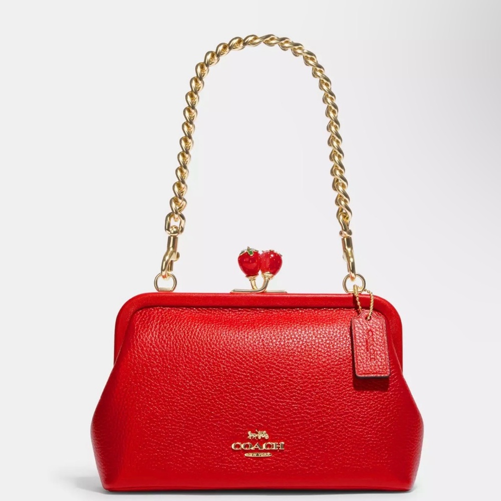 Coach- Nora Kisslock Crossbody With Strawberry